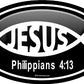 ProSticker 2214 (One) 3" X 5" Euro Oval Series Jesus Philippians 4:13" Decal Sticker