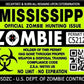 ProSticker 1234 (Two Pack) 3"x 4" Zombie Series Mississippi Hunting License Permit Decal Sticker