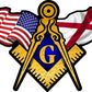 ProSticker 036 (One) 3" X 5" Masonic Series American & Alabama Flags Compass Square Decals Sticker