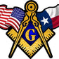 ProSticker 078 (One) 3" X 5" Masonic Series American & Texas Flags Compass Square Decal Sticker