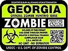 ProSticker 1220 (Two Pack) 3"x 4" Zombie Series Georgia Hunting License Permit Decal Sticker