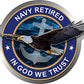 ProSticker 1090 (One) 4" Military Series Navy Retired in God We Trust Eagle Decal Sticker