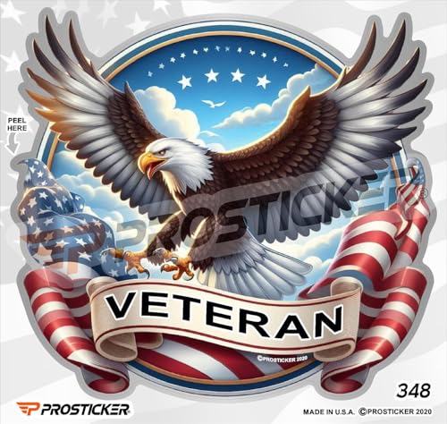 Patriotic Veteran Decal USA All Service Branches Decal ProSticker 348