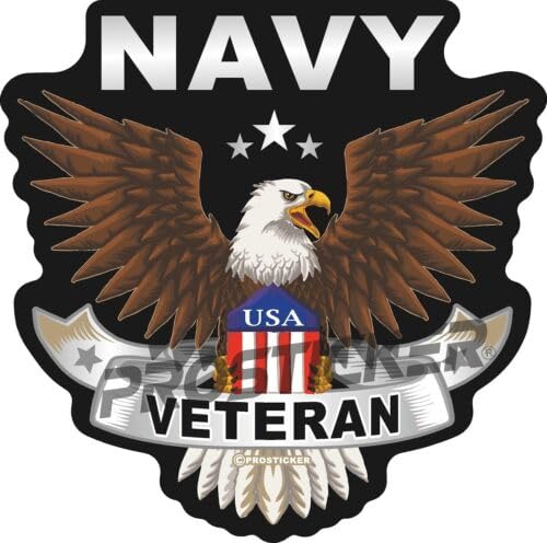 Navy Veteran Decal USA Flag Eagle Military ProSticker 256