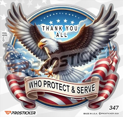 Thank You All Who Protect & Serve Decal ProSticker 347