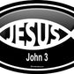 ProSticker 2220 (One) 3" X 5" Euro Oval Series Jesus John 3" Decal Sticker