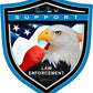 ProSticker 1099 (One) 4" Patriot Series Support Law Enforcement Eagle Shield Thin Blue Line Decal Sticker