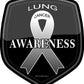 ProSticker 2513 (One) 4" Cancer Awareness Series Lung Decal Sticker