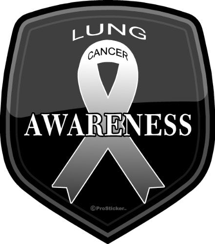 ProSticker 2513 (One) 4" Cancer Awareness Series Lung Decal Sticker