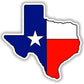 ProSticker 213 (One) 4" Patriot Series Texas State Flag Star Decal Sticker