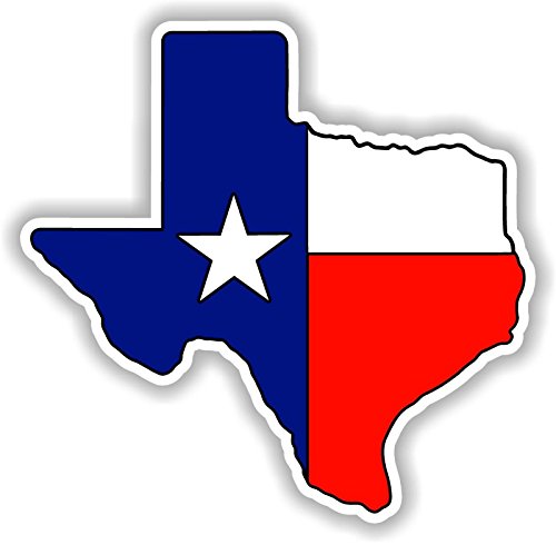 ProSticker 213 (One) 4" Patriot Series Texas State Flag Star Decal Sticker