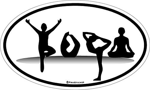 ProSticker 2671 (One) 3" X 5" Yoga Series Poses Decal Sticker