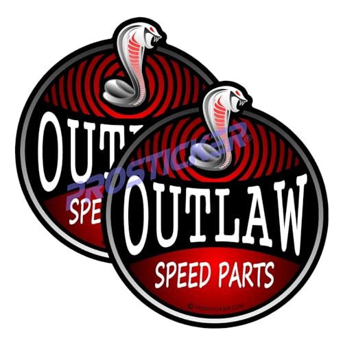 Outlaw Speed Parts Hot Rod Rat RodDecal (One) 3" 2 Pack ProSticker 702 2PK