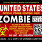 ProSticker 1201 (Two Pack) 3"x 4" Zombie Series United States Hunting License Permit Decal Sticker