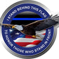 ProSticker 1098 (One) 4" Patriot Series I Stand Behind This Flag to Honor Those Who Stand in Front Eagle Thin Blue Line Decal Sticker