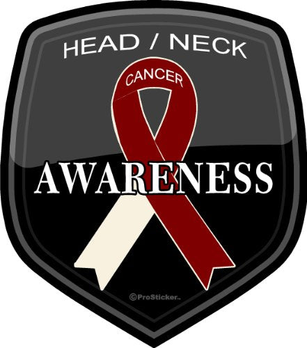 ProSticker 2524 (One) 4" Cancer Awareness Series Head/Neck Decal Sticker