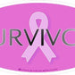 ProSticker 1906 (One) 3" X 6" Survivor Series Breast Cancer Awareness Decal Sticker