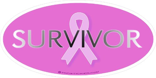 ProSticker 1906 (One) 3" X 6" Survivor Series Breast Cancer Awareness Decal Sticker