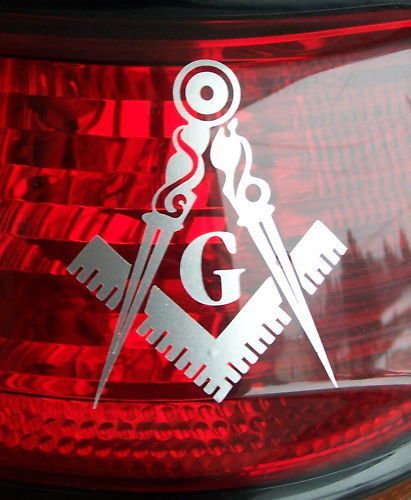 ProSticker 0008V (TwoPack) Masonic Series Freemason Compass Square Decal Sticker …