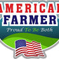 ProSticker 1065 (One) 4"x 5" American Pride Series American Farmer Proud to be Both Flag Decal Sticker
