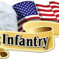 ProSticker 940 (One) 3" X 6" American Pride Series 1st Infantry Bald Eagle Decal Sticker