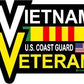 ProSticker 1052 (One) 4" American Pride Series Vietnam Veteran, US Coast Guard Service Medal Flag Decal Sticker