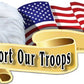 ProSticker 923 (One) 3" X 6" American Pride Series Support Our Troops Bald Eagle Decal Sticker