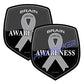 Brain Cancer Awareness Ribbon Decal (One) 3" 2 Pack ProSticker 2506 2PK
