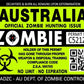 ProSticker 1204 (Two Pack) 3"x 4" Zombie Series Australia Hunting License Permit Decal Sticker