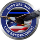 ProSticker 1094 (One) 4" Patriot Series Support Our Law Enforcement Eagle Thin Blue Line Decal Sticker