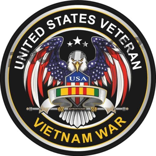 Vietnam War Veteran Decal USA Flag Eagle Military ProSticker 287