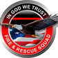 ProSticker 208 (One) 4" Patriot Series in God We Trust, Fire and Rescue Squad Thin Red Line Eagle Support Decal Sticker