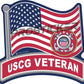 Coast Guard Veteran USCG Decal USA Flag Military ProSticker 267