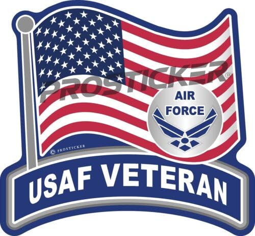 Air Force Veteran USAF Decal USA Flag Military ProSticker 269