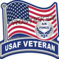 Air Force Veteran USAF Decal USA Flag Military ProSticker 269