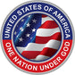 ProSticker 1071 (One) 4" Military Series United States of America, One Nation Under God Decal Sticker