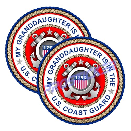 My Granddaughter is in The Coast Guard Decal (One) 3" 2 Pack ProSticker 418 2PK