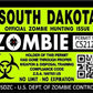 ProSticker 1251 (Two Pack) 3"x 4" Zombie Series South Dakota Hunting License Permit Decal Sticker
