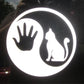 ProSticker 2104 (One) 4" Harmony Series Yin Yang Cat Decal Sticker