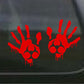 ProSticker 1263/1264 (Right Hand and Left Hand) 4" Zombie Series Red Blood Hand Biohazard Decal Sticker