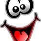 ProSticker 2117 (One) 4" X 5" Harmony Series Happy Face Smiley Decal Sticker