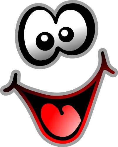 ProSticker 2117 (One) 4" X 5" Harmony Series Happy Face Smiley Decal Sticker
