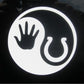 ProSticker 2105 (One) 4" Harmony Series Yin Yang Horseshoe Decal Sticker