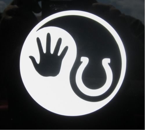 ProSticker 2105 (One) 4" Harmony Series Yin Yang Horseshoe Decal Sticker