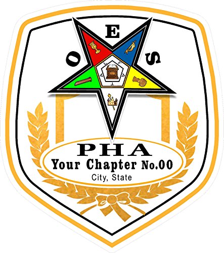 ProSticker 110-12 (Twelve) 4" Masonic Series Prince Hall Order of the Eastern Star Custom Decal Sticker