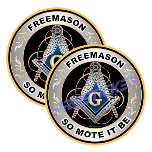 Freemason So Mote It Be Masonic Decal (One) 3" 2 Pack ProSticker 094 2PK