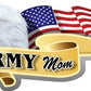ProSticker 934 (One) 3" X 6" American Pride Series Army Mom Bald Eagle Decal Sticker