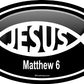 ProSticker 2215 (One) 3" X 5" Euro Oval Series Jesus Matthew 6" Decal Sticker