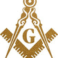 ProSticker 009 (Four Pack) 3" Masonic Series Freemason Compass Square Decal Sticker