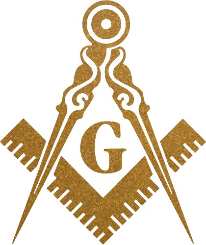 ProSticker 009 (Four Pack) 3" Masonic Series Freemason Compass Square Decal Sticker